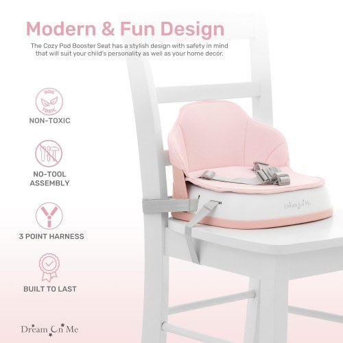 Dream On Me Cozy Pod Booster Seat with Removable Cover
