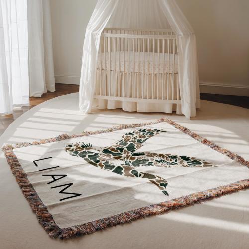 Personalized Camo Mallard Duck Blanket Mallard Duck Nursery Decor Baby Shower Gift Mallard Duck Name Blanket Mallard Hunting Name Blanket