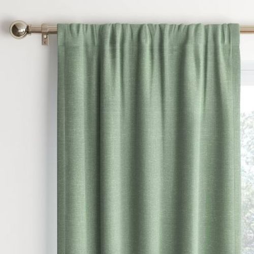 42"x84" Room Darkening Heathered Thermal Window Curtain Panel Green - Room Essentials™: Energy Efficient, Solid, Indoor Use
