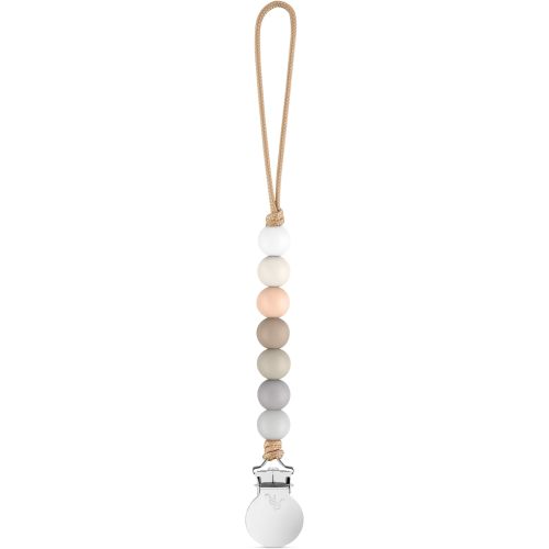 Ryan & Rose Pacifier Clip Georgia - Silicone Pacifier Clip Baby boy Baby Girl Binky paci Clip Baby Pacifier Holder binkie Clip Binky Clips Newborn Baby Care Baby Pacifier Clip (Linen)