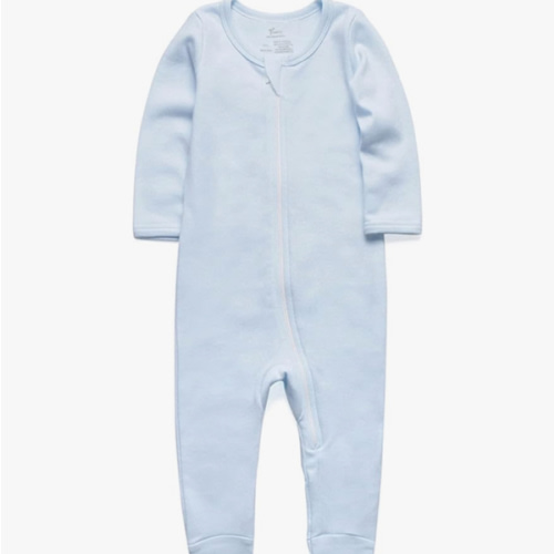 O2 BABY Baby Boys Girls Organic Cotton Zip-Front Sleeper Pajamas, Footed Sleep 'n Play