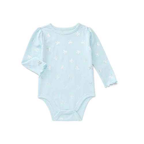 Garanimals Baby Girls Printed Bodysuit with Long Sleeves, Sizes 0M-24M