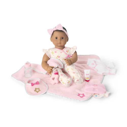 Bitty Baby® Doll #5 with brown hair Care & Play Set