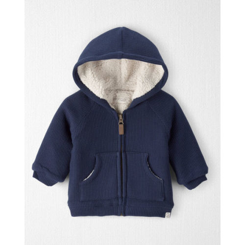 Baby Recycled Sherpa Waffle Knit Hooded Jacket - Little Planet | Carter's