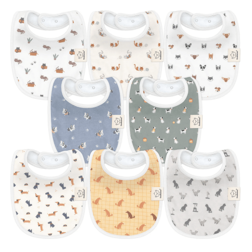 8-Pack Urban Drool Bibs