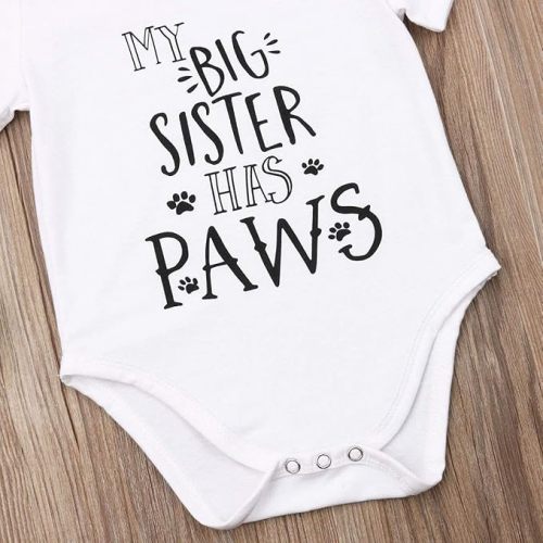 MAINESAKA Newborn Baby Paws Funny Bodysuits Rompers Outfits 0-3M