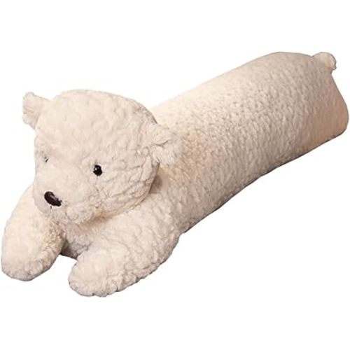 FEEZUSH Bear Plush Pillow - 35 inch Long Plush Bear - Birthday, Christmas, Valentine's Day Gift for Kids Boys Girls (White)