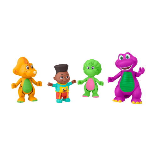 Fisher-Price Barney’s World Hey Friends 4-Pack Figure Set with Barney Baby Bop, Billy & David