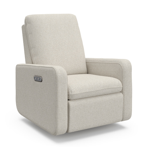 Graco Teddi Infant Power Recliner Swivel Glider with USB, Dune Basketweave