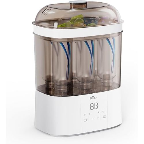Bear Bottle Sterilizer and Dryer, 2 Layers Large Electric Steam Baby Bottle Sterilizer, Fast Bottle Sanitizer and Dryer for All Bottles & Accessories, Time-Saving Design