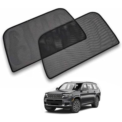 Car Sun Shade Side Window Shade for Grand Cherokee L 2021-2026 Baby UV Protection Magnetic Curtain Sunshade Auto Accessories Foldable(Rear 2pcs)