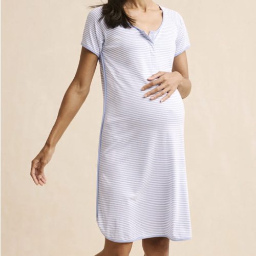 LAKE | Women | Pima Cotton Pajamas | Hydrangea Maternity Nightgown