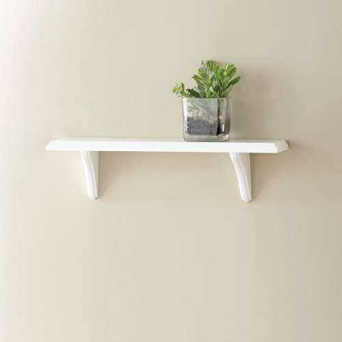 Style Selections 23.63-Inches L x 7.48-Inches D x 6.92-Inches H White MDF Rectangular Bracket shelf