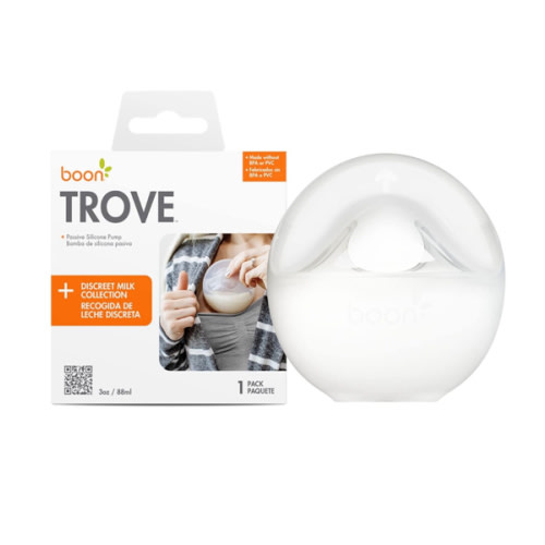 Boon Trove Silicone Manual Breast Pump - Passive Milk Collector - Hands Free Breast Pump for Nursing - Breastfeeding Essentials - 1 Count