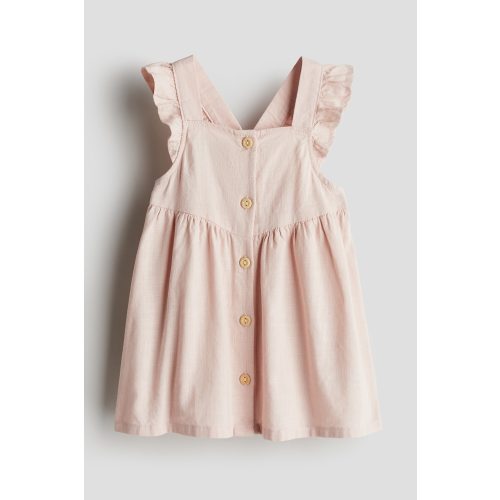 Ruffle-trimmed Cotton Dress