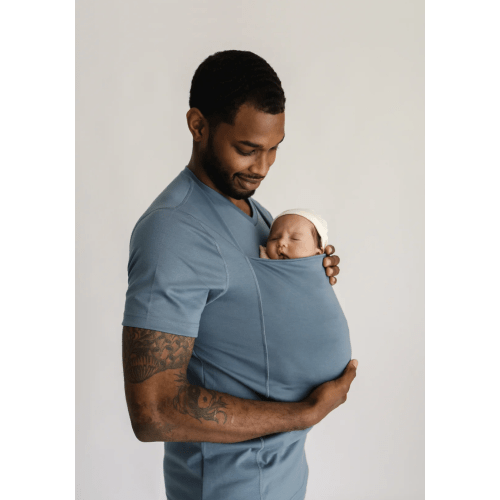 Lalabu Dad Shirt | Original Babywearing T-Shirt with Kangaroo Pouch | Baby Wrap Carrier for Newborns & Infants | Baby Wrap Carrier for Newborns | Essential for new Dads