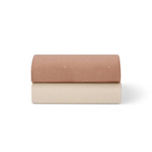 Snüz Bassinet 2 Pack Fitted Sheets - Blush Dot