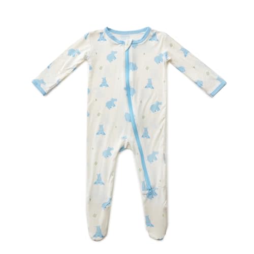 Bamboo Little Soft Baby Footie Pajamas, Baby Clothes, Newborn Sleepers, 95% Viscose and 5% Spandex, 0-24 Months