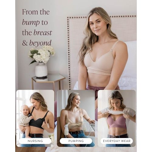 Kindred Bravely Sublime Contour Hands Free Pumping & Maternity Bra for Nursing and Breastfeeding