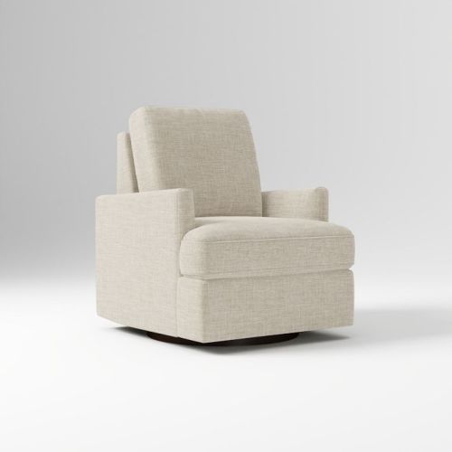 Haven Swivel Manual Glider + Recliner, Performance Yarn Dyed Linen Weave Oatmeal