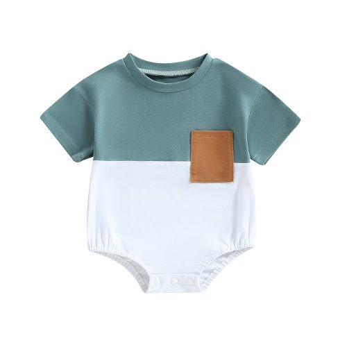 Infant Baby Boy Summer Romper Onesie Outfits Color Block Clothes Cute Jumpsuit Bodysuits Clothes 3 6 12 18 Months