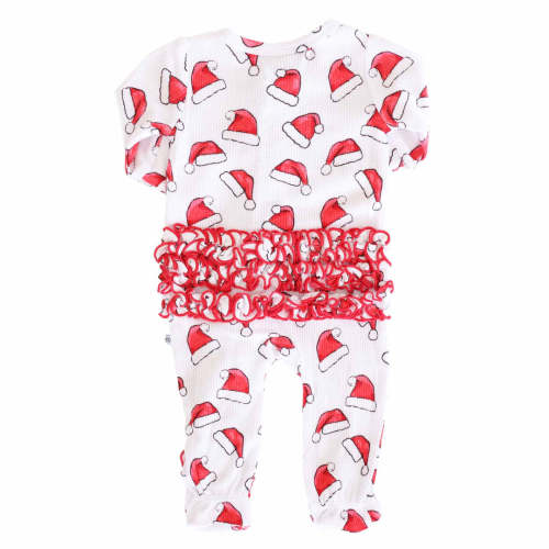 Christmas Bamboo Waffle Zipper Footies