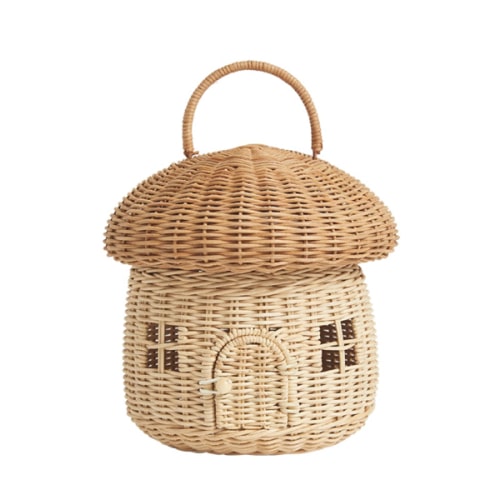 Rattan Mushroom Basket - Natural