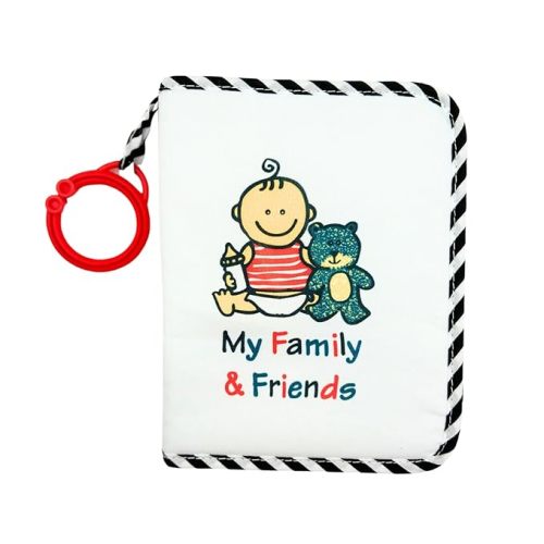 Baby's First Photo Album - My First Family Photo Album - Soft Fabric, Baby Safe, Easy to Clean, Holds 17 Photos, Personalize with Your Favorite Pictures, No Hard Edges