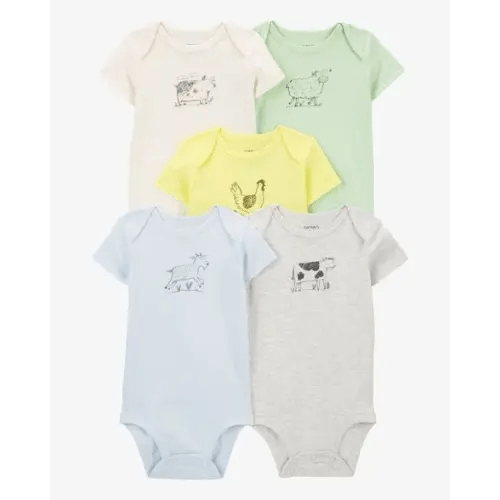 Baby 5-Pack Farm Animals Bodysuits - Carter's | Carter's