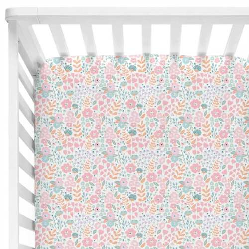Willow's Whimsy Floral Crib Sheet