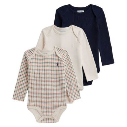 Baby Boys' Long-Sleeve Bodysuit, 3-Pack