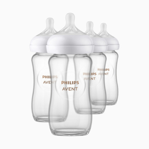 Philips Avent Glass Natural Baby Bottle with Natural Response Nipple - 8 Oz, 4