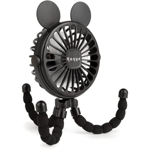 Stroller Fan Mini Handheld Octopus Fan Baby Fan with Flexible Tripod Wrapped on Stroller, Car Seat, Student Bed, Bike USB Rechargeable Fan, Desk Fan for Office and Baby Room or Outdoor