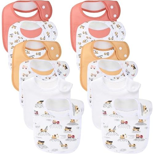 Baby Bibs Soft and Absorbent Organic Cotton Bandana Drool Bibs Set for Boys Girls Newborn 0-36 Months