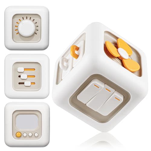 Baby Activity Cube Montessori Toys for 1 Year Old, Car Travel Airplane Toys for Toddlers 1-3, Busy Board for Babies 12-18 Months, Christmas Birthday Gifts for 1 Year Old Boys Girls