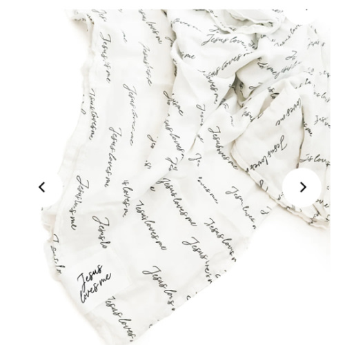 Jesus Loves Me Black & White Swaddle Blanket – OUR HOUSE ABOVE