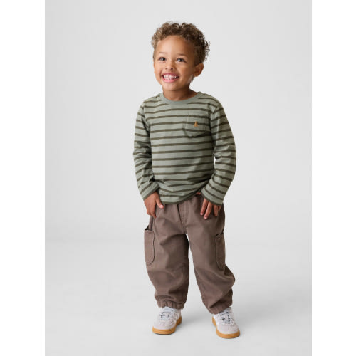 Baby & Toddler Pull-On Bear Pocket Barrel Jeans