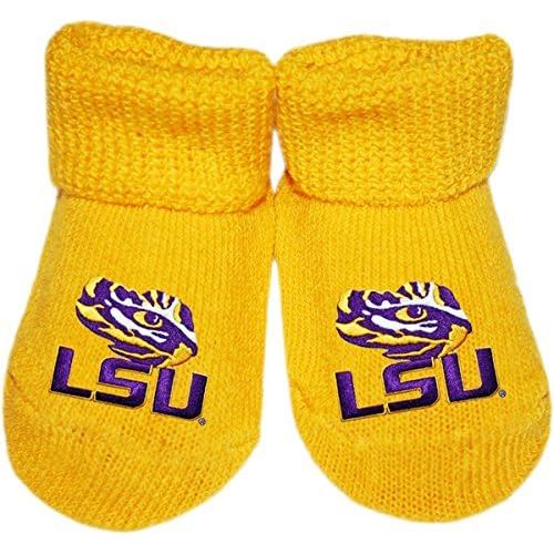 Louisiana State University LSU Tigers Newborn Baby Bootie Sock