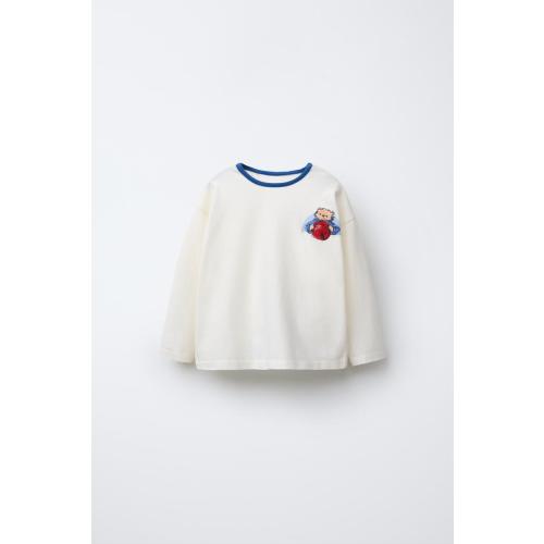 T-SHIRT WITH PADDINGTON ™ EMBROIDERY - Light ecru | ZARA United States