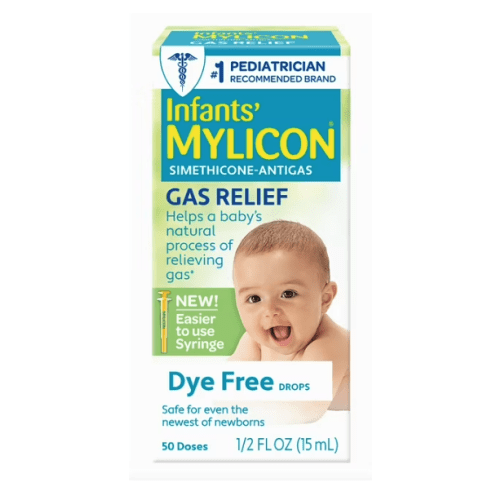 Infants' Mylicon Gas Relief Drops & Syringe, Dye Free, 0.5 fl oz