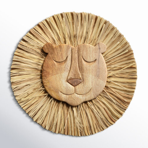 Birch Lane™ Jeanette Handmade Wooden Lion Wall Décor for Baby Nursery or Kid's Room, Crane Baby & Reviews | Wayfair