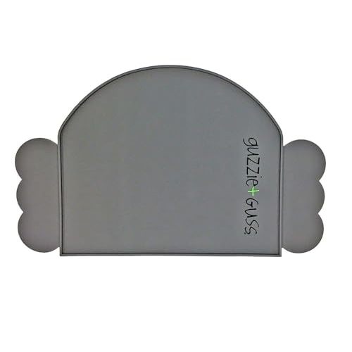 guzzie+Guss Perch Silicone Table Chair Placemat, Made of Food Grade Silicone, Easy to Clean, Dishwasher Safe, Grey, 9x15 Inch (Pack of 1)