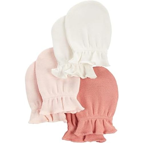 Carter's Baby Girls' 3-Pack Scratch Mittens Set