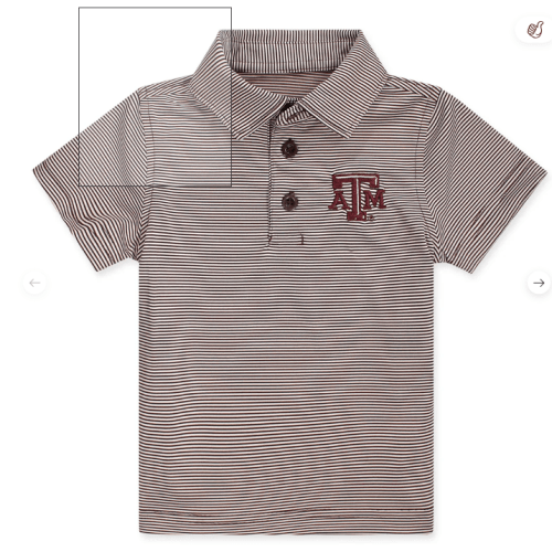 Texas A&M Infant Micro Stripe Polo