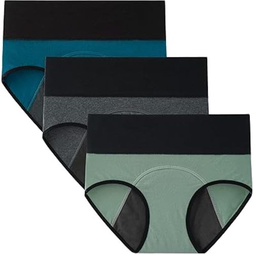 INNERSY Postpartum Underwear for Women High Waisted Leak-Proof 3-Pack