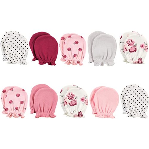Hudson Baby Unisex Baby Cotton Scratch Mittens
