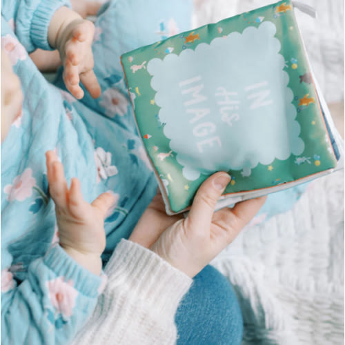 In His Image Fabric Baby Book