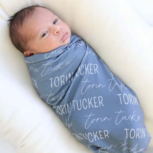 Personalized Baby Name Swaddle Blanket