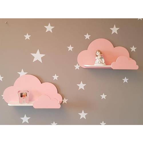 Set of 2 CLOUD SHELF / Nursery Shelves / Wooden Floating Shelf / Baby Room Decor / Kids Furniture / Wall Decor