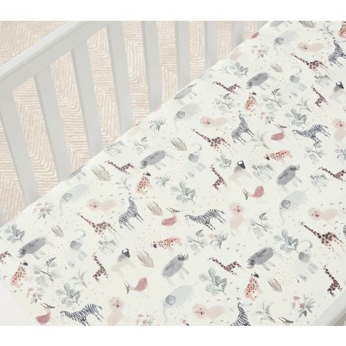 Safari Organic Cotton TENCEL™ Crib Fitted Sheet | Pottery Barn Kids
